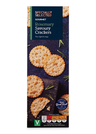 Specially Selected Gourmet Rosemary Crackers- 185g