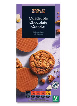Specially Selected Quadruple Chocolate Cookies 200g