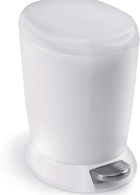 Simple Human Round Pedal Bin 6L White
