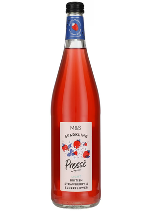 M & S Sparkling Presse British Strawberry and Elderflower 750ml