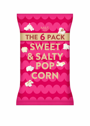 M & S 6 pack sweet and salty popcorn