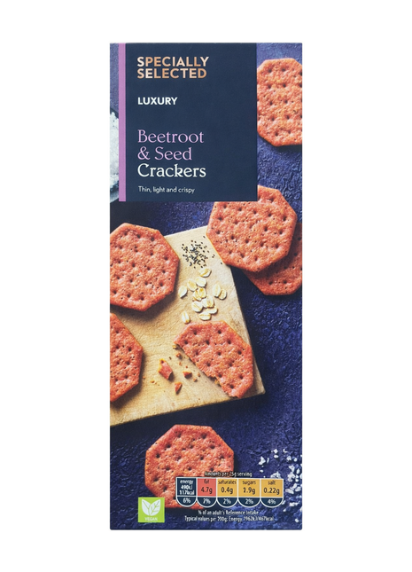 Specially Selected Luxury Beetroot & Seed Crackers- 185g