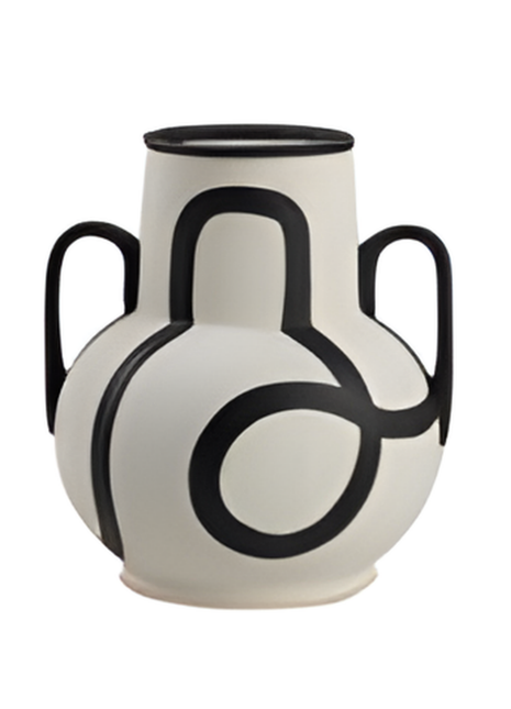 Cup Black And White Vase