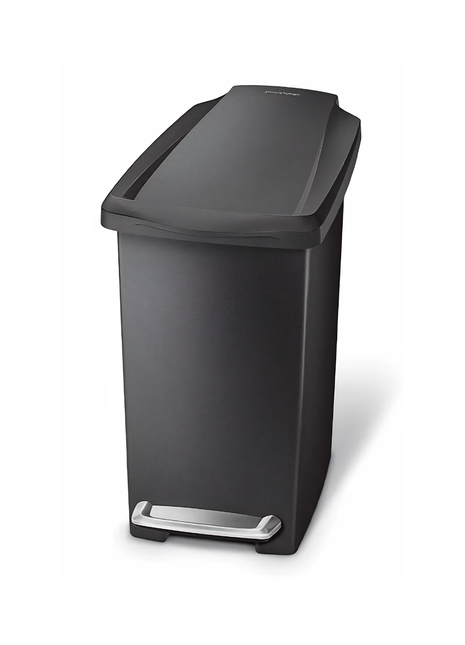 Simple Human slim step plastic can-black-10L