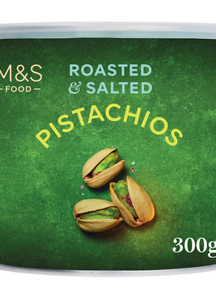 M & S pistachios roasted and salted 300g