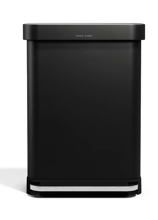 Simple Human Black Rectangular Step Can-55L
