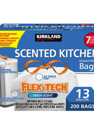 Kirkland Scented Kitchen bags 200 bags 49.2L