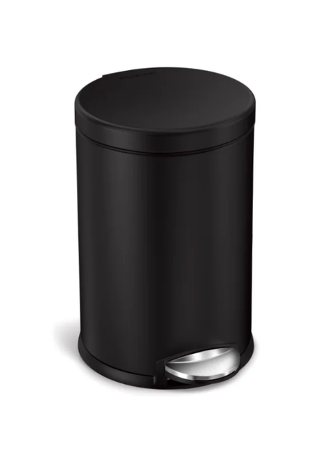 Simple Human-4.5L black matte pedal bin