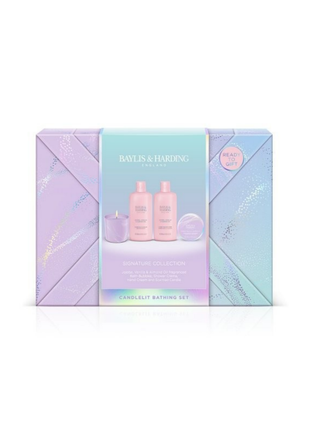 Baylis & Harding Signature Collection Candlelit Bathing Set-Jojoba and Vanilla