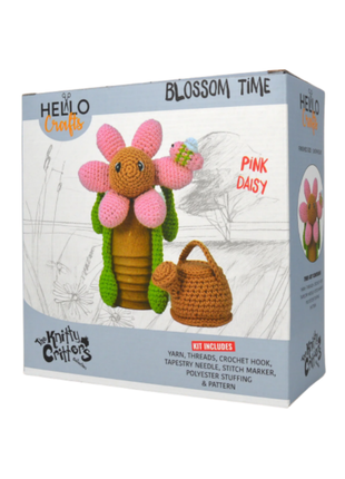 The Knitty Critters Kit Pink Daisy
