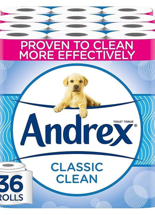 Andrex Classic Clean Tissue-9 rolls by 4