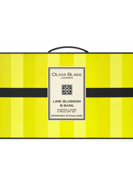 Olivia Blake Lime Blossom & Basil Scented Luxury 5 Piece Gift Set