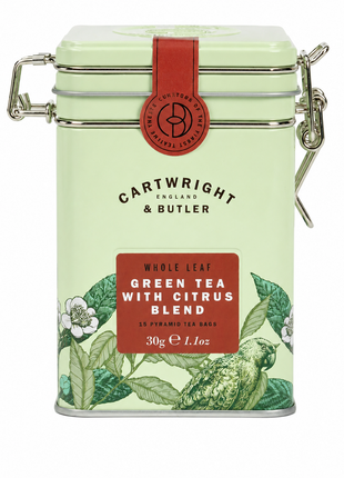 Cartwright & Butler Green Tea with Citrus Blend Tea Bags in Tin 30g
