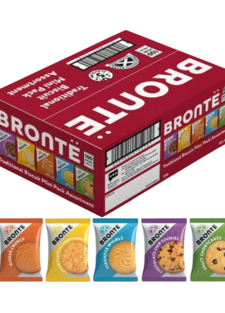 Bronte Traditional Mini Pack Assortment Biscuit 100 x 30g
