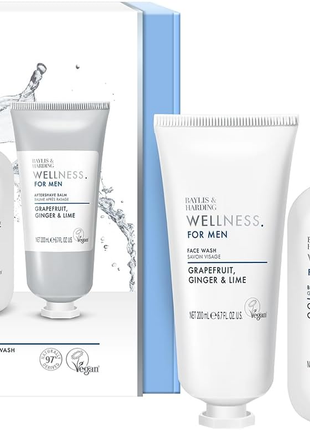 Baylis & Harding Wellness for Men- Revive Midi Box-Facewash,Shower gel and Aftershave Balm Set-3 in 1