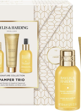 Baylis & Harding Signature Collection Pamper Trio Sweet Mandarin - Black & Gold