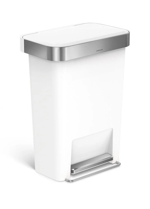 Simple Human Rectangular Pedal Bin With Liner Pocket 45L