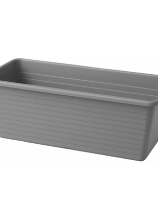 Home Art Rectangular Planter Grey-16L