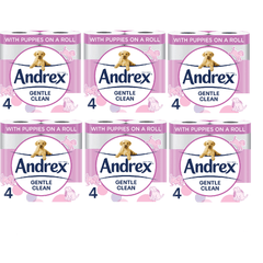 Andrex Gentle Clean Tissue-4 rolls by 6