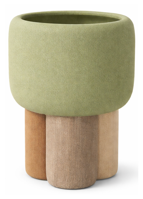 Big Nordic Color Match Green Ceramic Vase