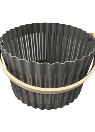 Ayo Round Basket with Wooden Handle