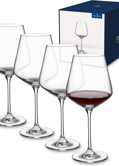 Villeroy & Boch La Divina Collection 4X Burgundy Glass