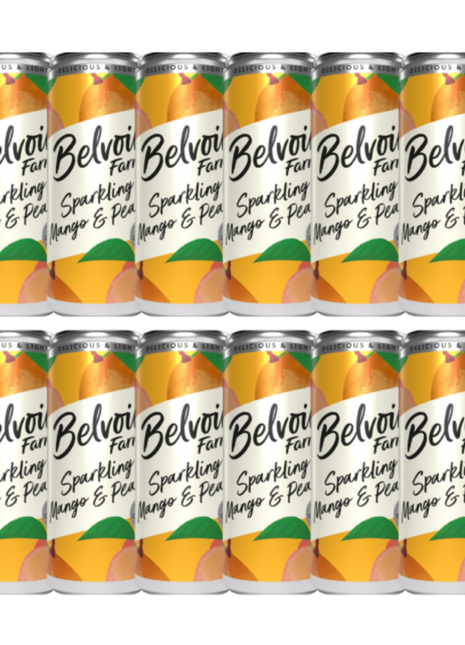 Belvoir Farm Mango and Peach 12 x 330ml