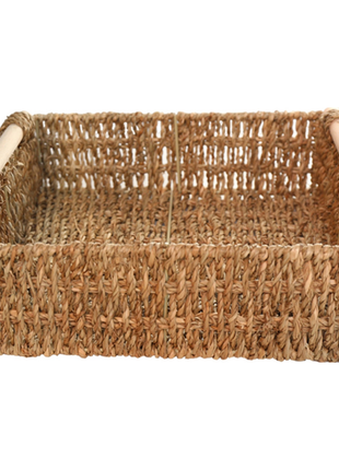 Dwell Studio Hand Woven Basket with Wooden Handle