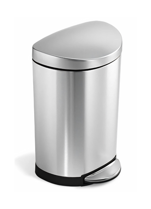 Simple Human stainless-steel semi round step can-10L