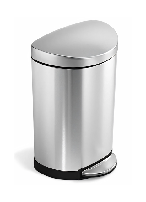 Simple Human stainless-steel semi round step can-10L