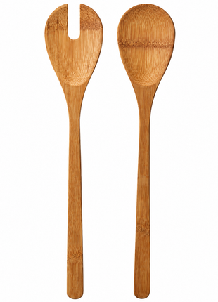 Ikea 2 Piece Wood Salad Server Set