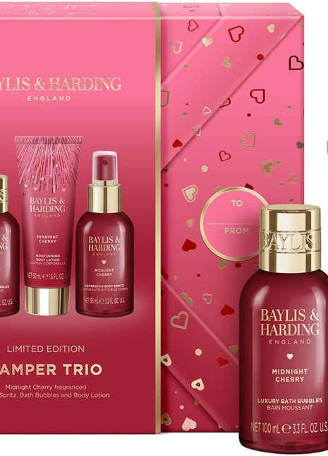 Baylis & Harding Midnight Cherry Collection Limited Edition- Pamper Trio