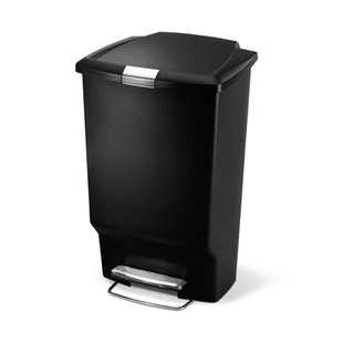 Simple Human Rectangular Step Can Plastic-Black 45L