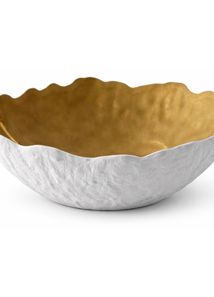 Raffles White And Gold Bowl Wide
