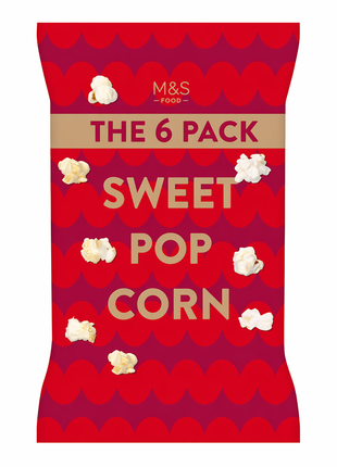 M & S 6 pack sweet popcorn