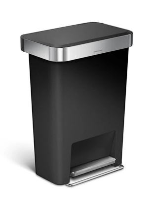 Simple Human Rectangular Pedal Bin With Liner Pocket 45L