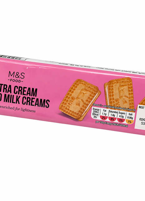 M & S Extra Cream Malted Milk Creams 165g