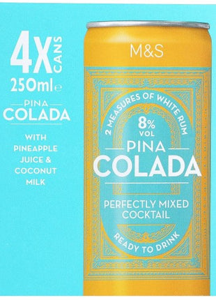 M & S Pina Colada-4 Cans x 250ml