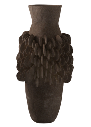 Slim Brown Bead Slim Vase