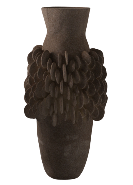 Slim Brown Bead Slim Vase
