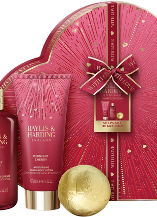 Baylis & Harding Midnight Cherry Collection Limited Edition- Keepsake Heart Box