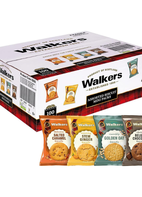 Walkers Assorted Biscuit Mini Packs-100packs