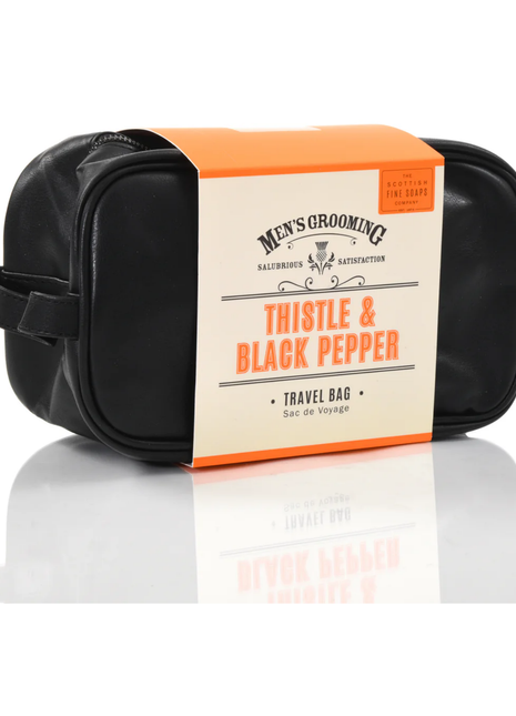 Men's Grooming Thistle & Black Pepper Travel Bag