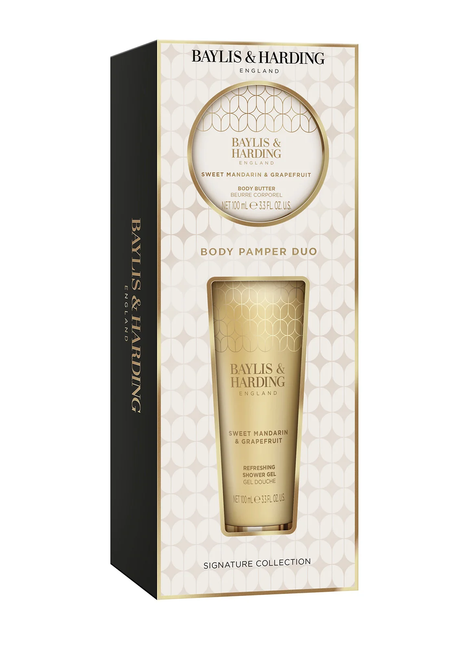 Baylis & Harding Signature Collection Sweet Mandarin and Grapefruit Body Pamper Duo- Gold & Black