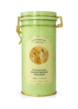 Cartwright & Butler Pistachio Shortbread Rounds in Tin 150g