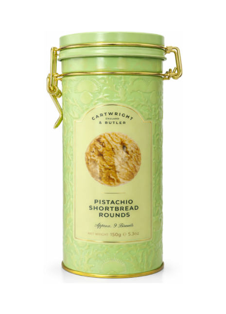 Cartwright & Butler Pistachio Shortbread Rounds in Tin 150g