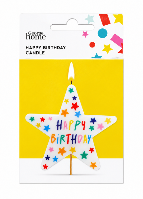 George Home Birthday Candle-Yellow