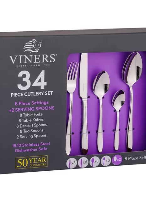 Viners 34 Piece Cutlery Set