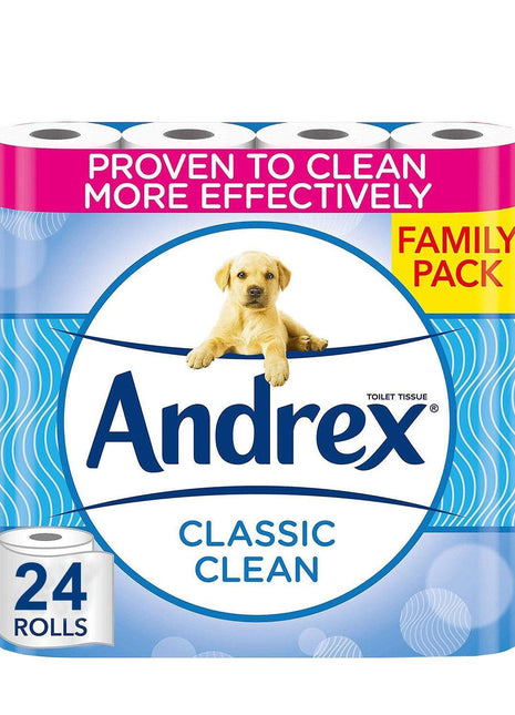 Andrex Classic Clean Tissue-4 rolls by 6