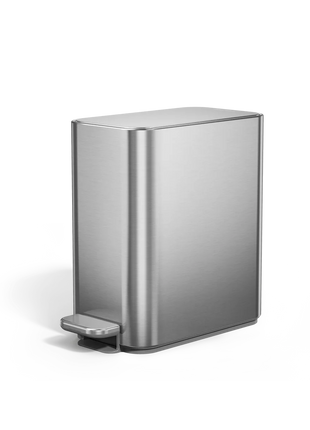 Simple Human Slim Pedal Bin 5L Polished